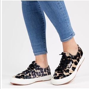 Superga Velvet Leopard Sneakers 38/7.5